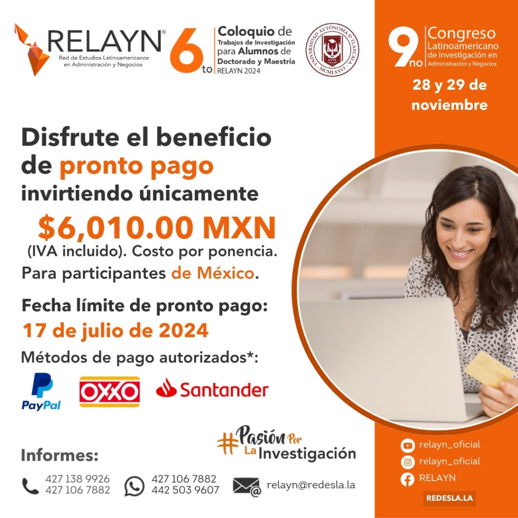 RELAYN 18. Beneficios pronto pago mexicanos.relayn.redesla.la