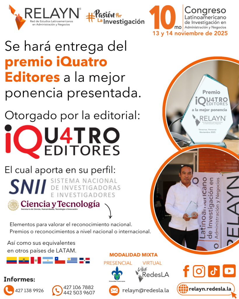 11. PREMIO IQ4 CONGRESO RELAYN 2025 relayn.redesla.la